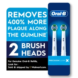 Oral-B Precision Clean X-Filament Replacement Brush Heads, 2 Count